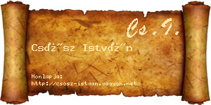 Csősz István névjegykártya