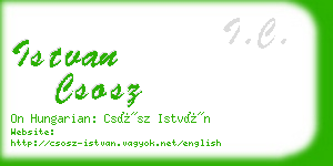 istvan csosz business card